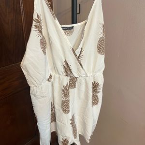 White pineapple romper